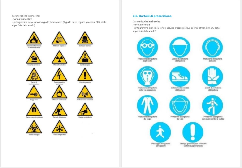 ALLEGATO XXIV Prescrizioni Generali Per La Segnaletica Di Sicurezza