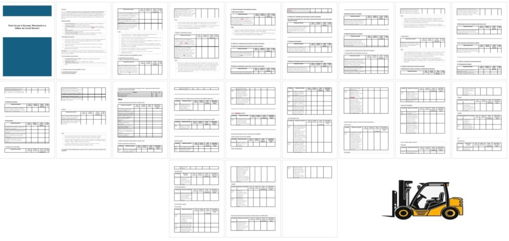 Check List Completa per la Sicurezza, Manutenzione e Utilizzo dei Carrelli Elevatori 