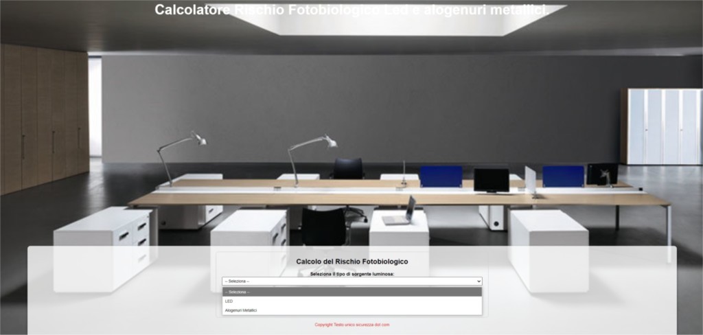 Applicativo Web Per La Valutazione Del Rischio Fotobiologico Led E Alogenuri