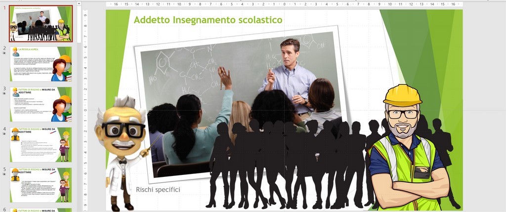Slide Powerpoint Rischi specifici Adetto Insegnante scolastico