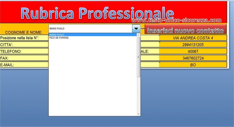 Rubrica Gratuita In Excel