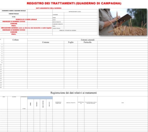 Foglio Excel Gratuito Per Il Registro Dei Trattamenti Agricoli (Quaderno Di Campagna)