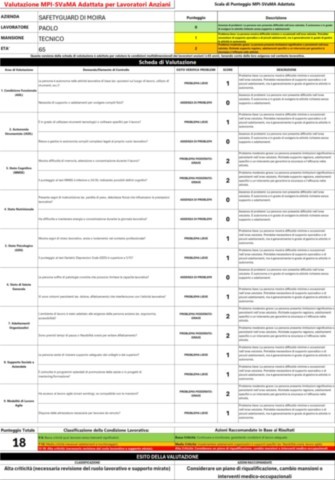 Valutazione MPI-SVaMA Adattata Per Lavoratori Anziani
